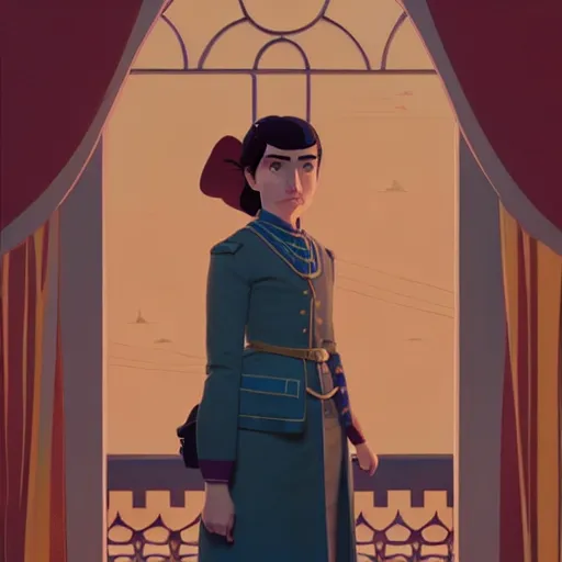 Prompt: girl, 2 2 years old, detective, by wes anderson, range murata, brian wilson, jeremy lipking, gorgeous animated epic historical drama film from the defense of constantinople style, uhd 1 6 k illustration on polished glass