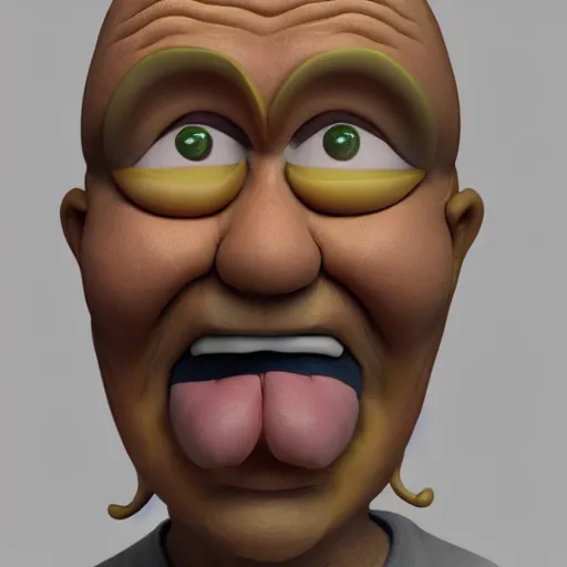 Prompt: man with onion face crying big tears 3 d render