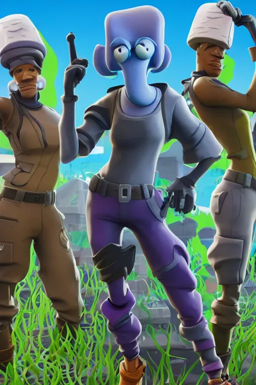 Image similar to squidward new Fortnite character leak