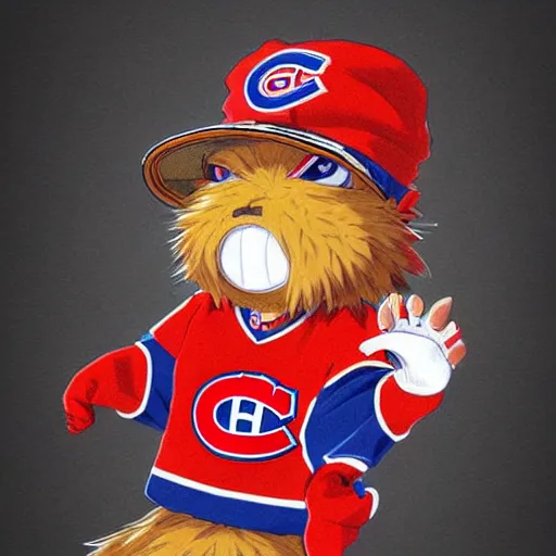 Image similar to anime Portrait of Youppi the Habs Montreal Canadiens Mascot as a very cute powerful and friendly pokemon, highly detailed anime, high evolution, 1990s, legendary, smooth, sharp focus, dynamic lighting, intricate, trending on ArtStation, illustration pokemon, art by WLOP