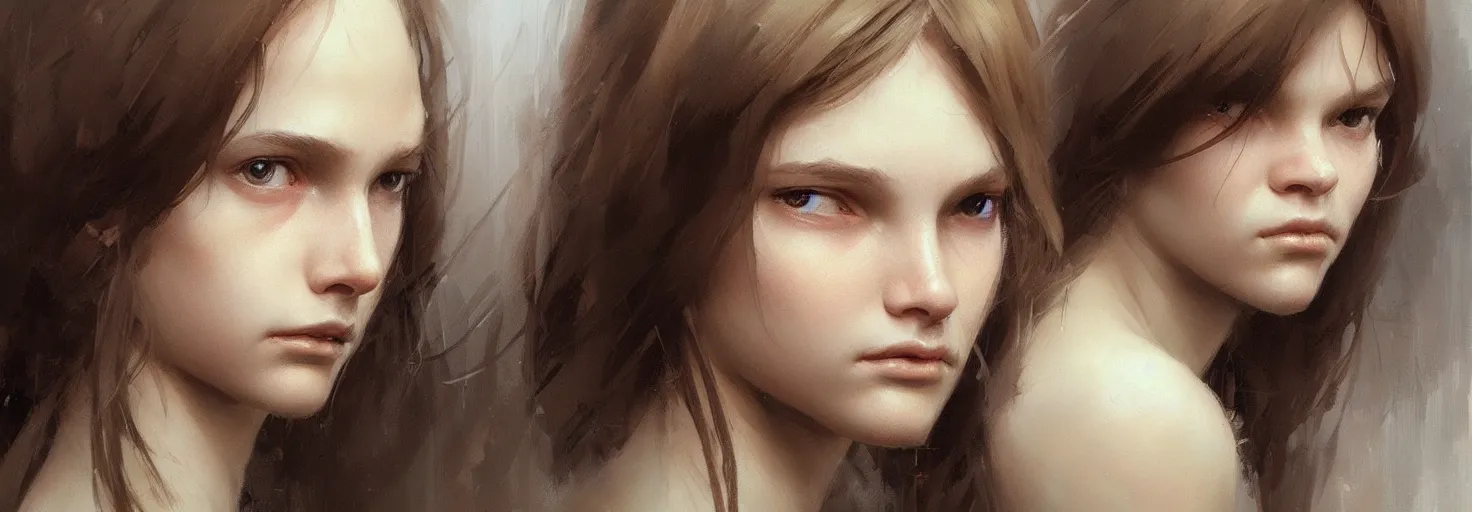 Image similar to very realistic girl, with delicate facial features, high detail, very realistic, by greg rutkowski, by james gurney ultra clear detailed