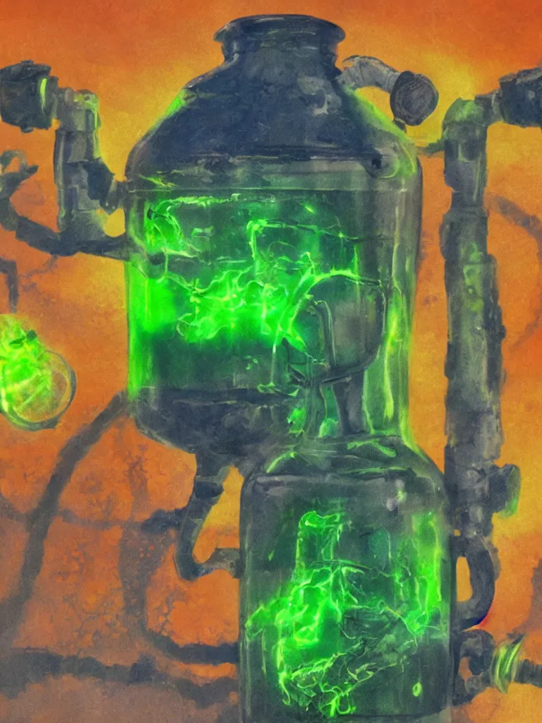 Image similar to close up jug filled with radioactive glowing juices by disney concept artists, blunt borders, rule of thirds