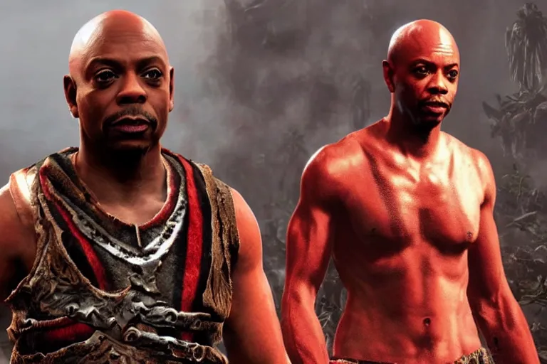 Prompt: dave chapelle in god of war
