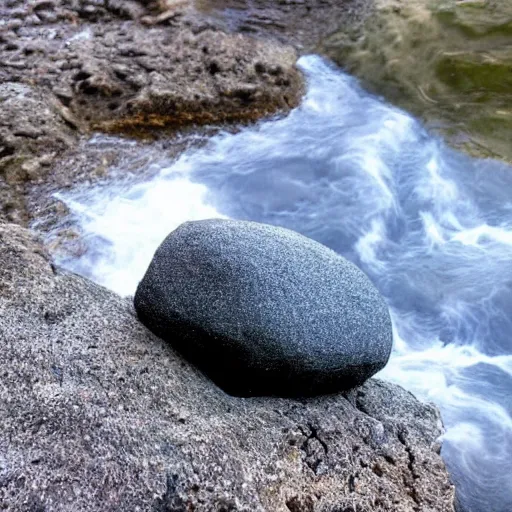 Image similar to a rock made out of water