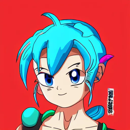 Prompt: fusion of chi - chi and bulma, digital art, high quality anime artstyle, intricate