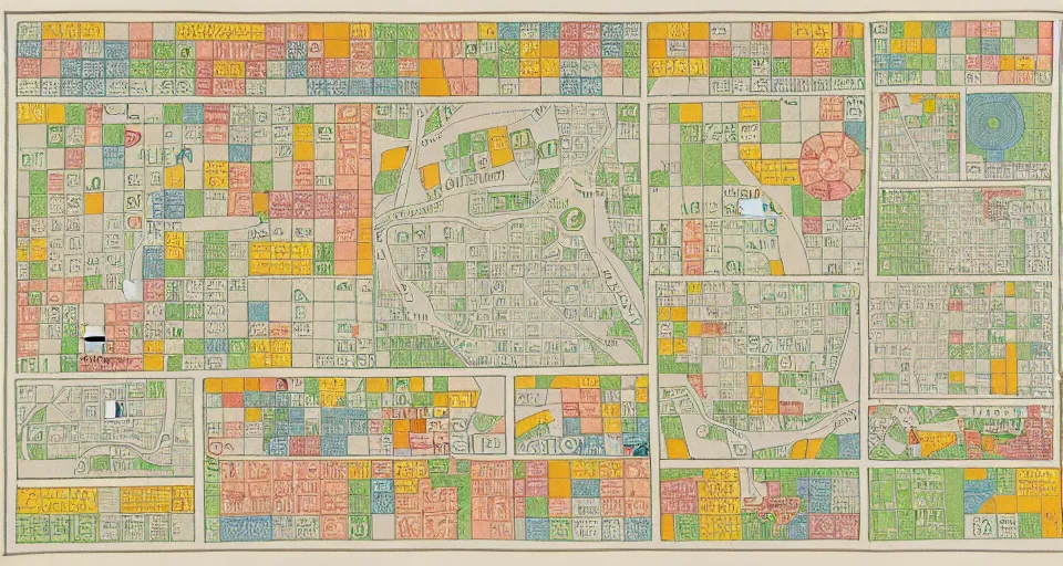 Prompt: isometric miniature map dashboard with time series charts, pie plots and other modern graphics, with small creatures on it. monografia by diego rivera and egon schiele