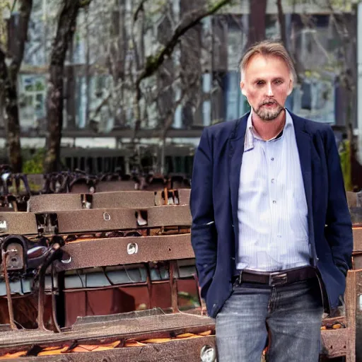 Image similar to photo of jurgen schmidhuber, godfather of all ai, all - powerful being