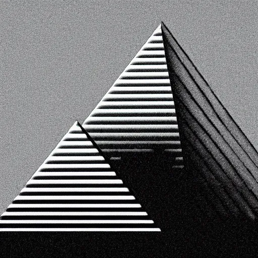 Image similar to a white pyramid on a black background