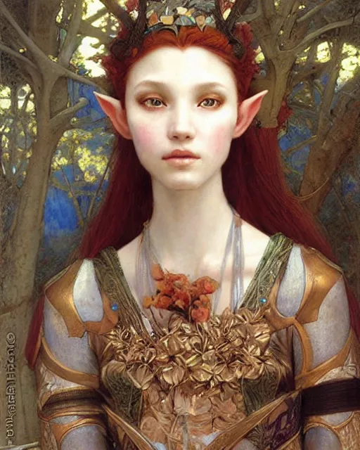 Image similar to a beautiful elf princess by Edgar Maxence and Ross Tran and Michael Whelan Jules Bastien-Lepage