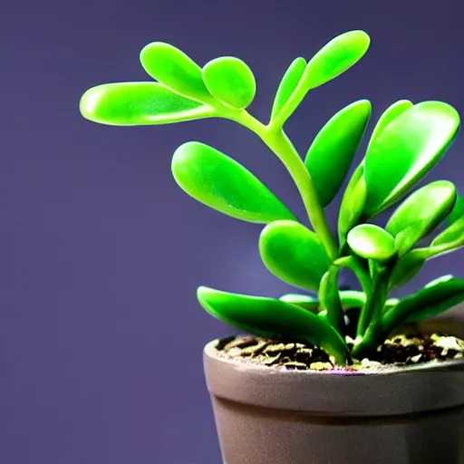 Image similar to beautiful jade plant, hdr, hd, artstation, 4 k, amazing beauty, clouds, award - winning, dramatic lighting