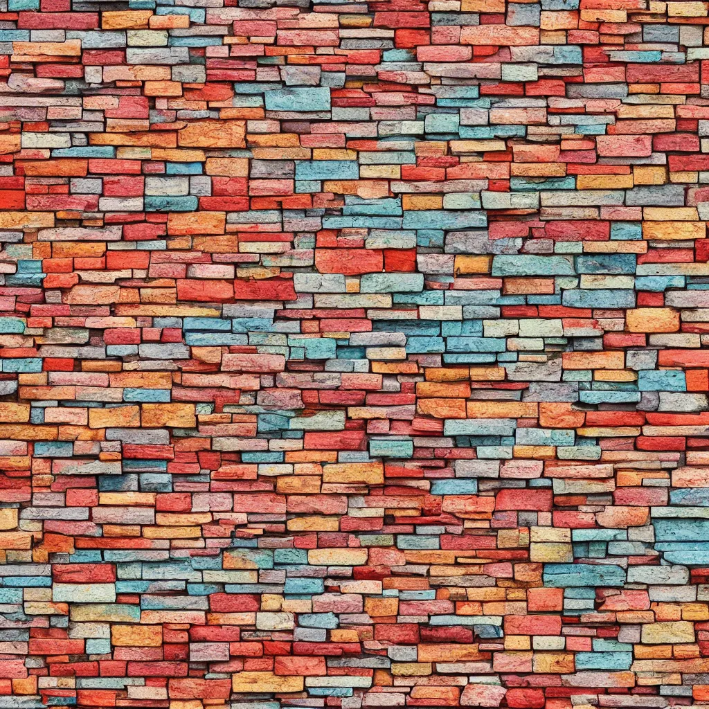 Image similar to multicolor painted brick texture