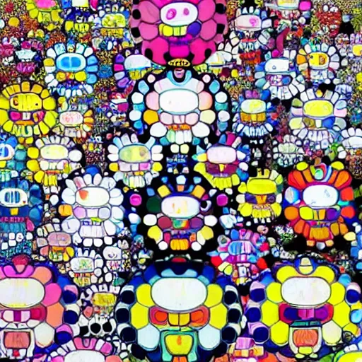 Image similar to art by takashi murakami