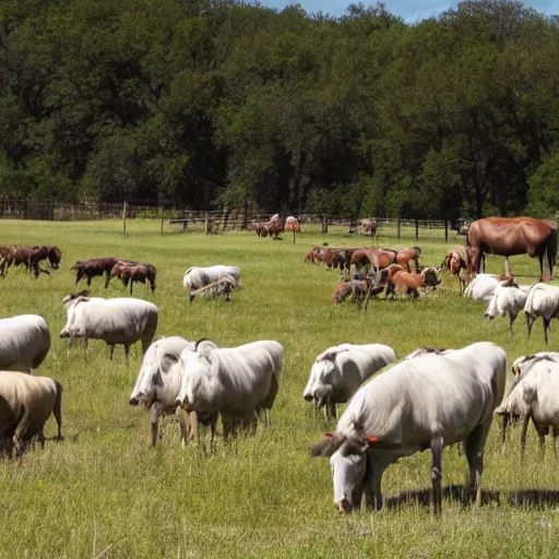 Image similar to herd of pistols at the gun ranch, grazing peacefully