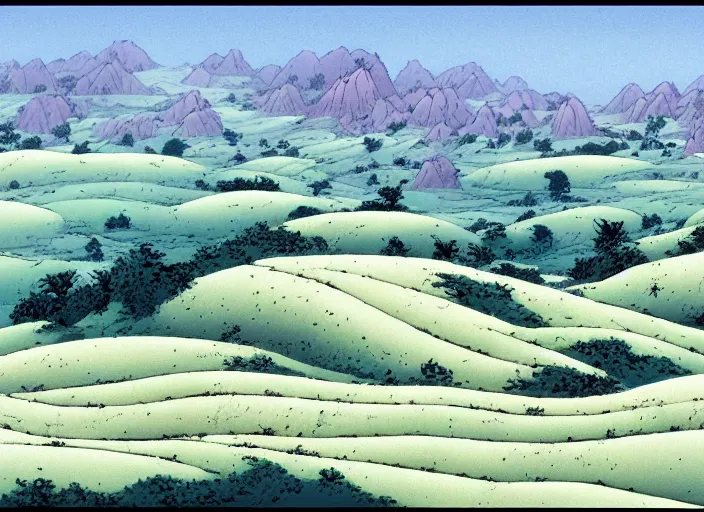 Image similar to endless bland pale wheat sloping landscape by bill watterson from mulan ( 1 9 9 7 )