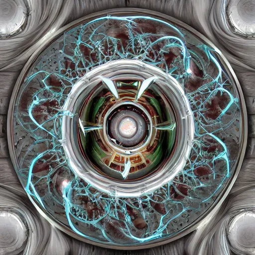 Image similar to Infinite Wheels within wheels with infinite eyes, hyperrealistic art, biological, universe