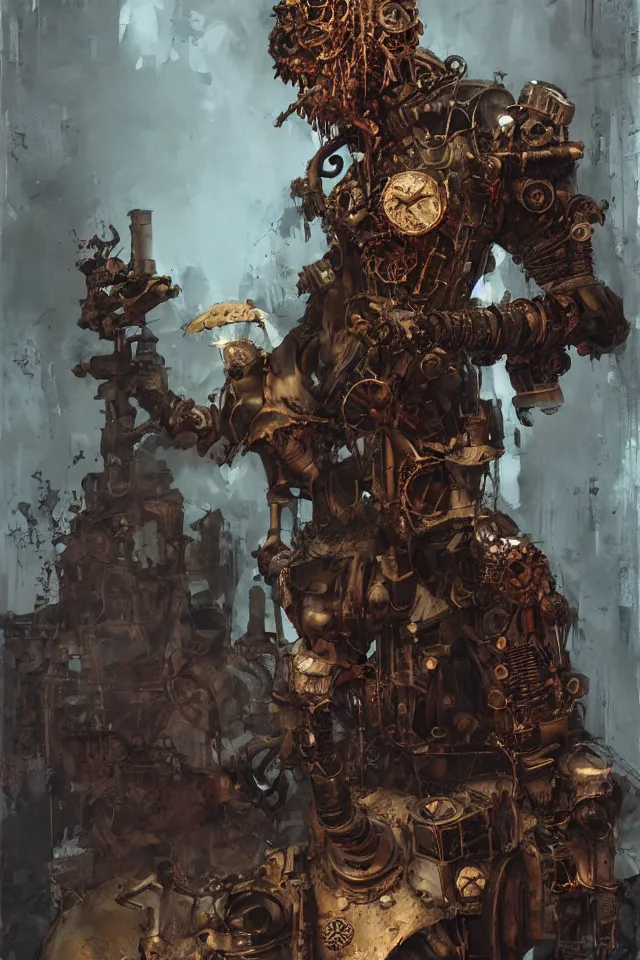 Image similar to steampunk zombie by craig mullins