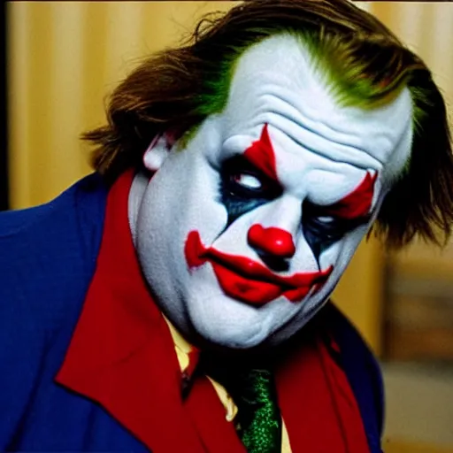 Prompt: Chris Farley as the Joker