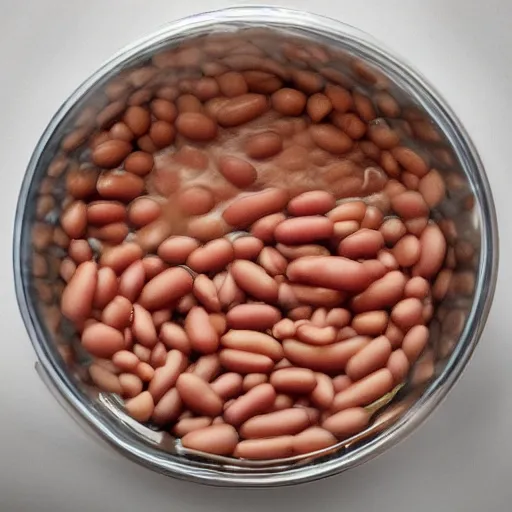 Image similar to boris johnson baked into a bowl of beans