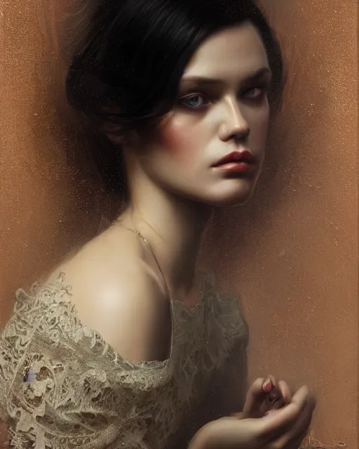 Prompt: a highly realistic, true to life portrait of a young woman, by karol bak, james jean, tom bagshaw, rococo, sharp focus, trending on artstation, cinematic lighting, hyper realism, octane render, 8 k, hyper detailed.