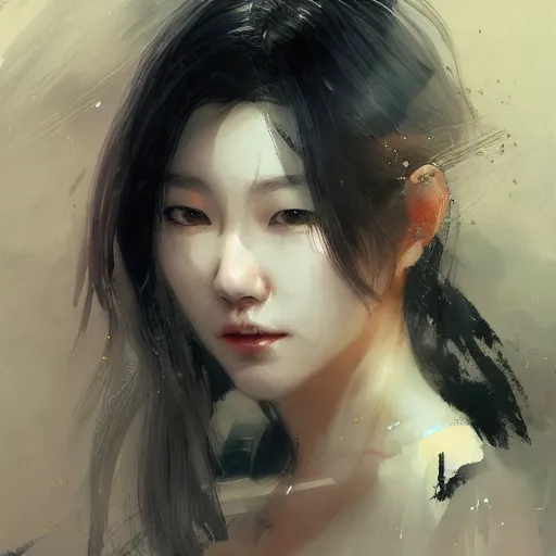 Image similar to Lee Jin-Eun by Wadim Kashin, rule of thirds, seductive look, beautiful