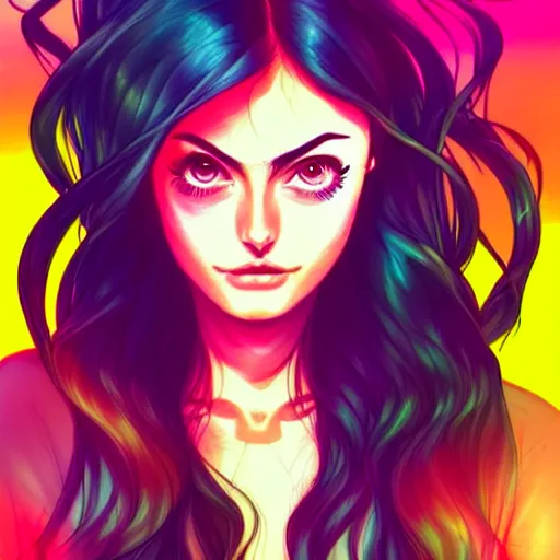 Image similar to in the style of artgerm, girl drinks monster energy, phoebe tonkin, hair blowing, full body, intricate filagree, no hands showing, warm colors, cool offset colors