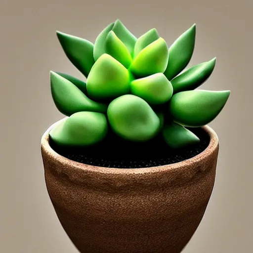Prompt: Photorealistic art of a ceramic bulbasaur plant pot with a succulent growing in it, high defintion, intricately detailed