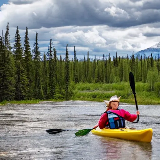 Image similar to kayaking in an alberta river