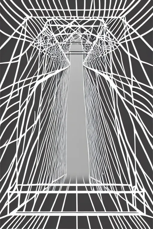 Image similar to minimalist boho style art of a bridge, illustration, vector art