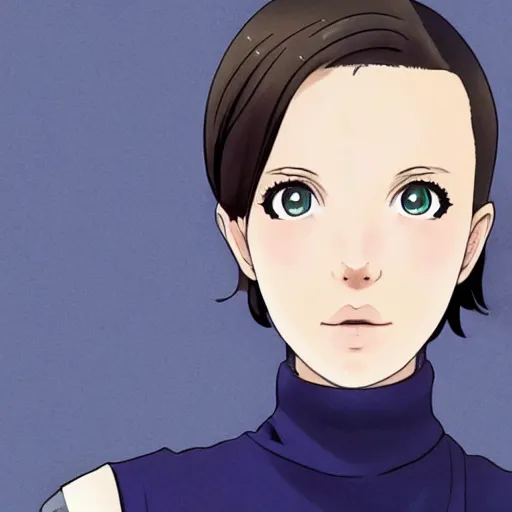 Prompt: Millie bobby brown anime girl