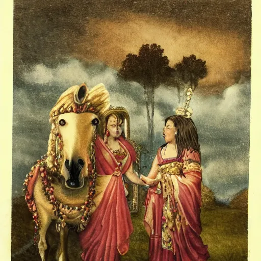 Image similar to offerings for the horse goddess