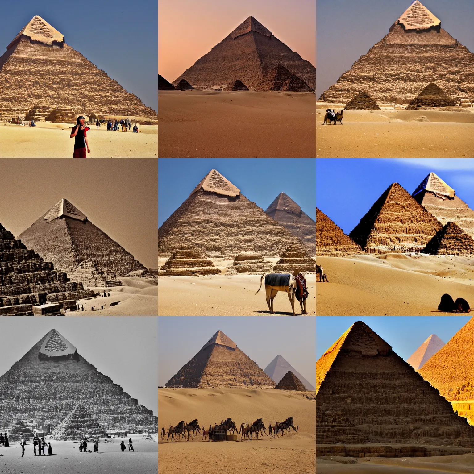 Prompt: a photo of the pyramids of giza