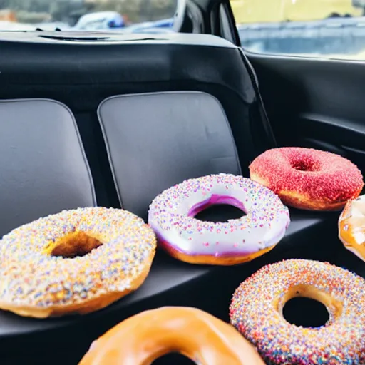 Image similar to car full of donuts