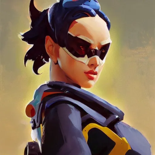 Image similar to greg manchess portrait painting of kaytuesso k 2 s 0 as overwatch character, medium shot, asymmetrical, profile picture, organic painting, sunny day, matte painting, bold shapes, hard edges, street art, trending on artstation, by huang guangjian and gil elvgren and sachin teng