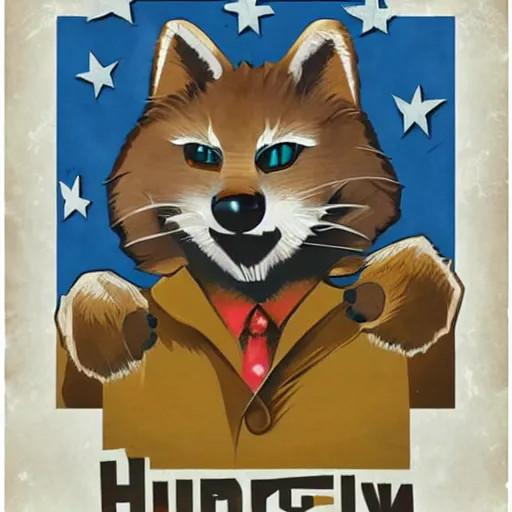 Prompt: furry soviet propaganda