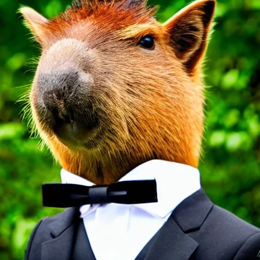 an anthro capybara wearing a tuxedo suit, | Stable Diffusion | OpenArt