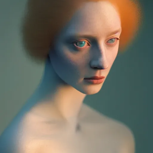 Image similar to photographic portrait of a stunningly beautiful english renaissance female in soft dreamy light at sunset, beside the river, soft focus, contemporary fashion shoot, in a denis villeneuve and tim burton movie, by edward robert hughes, annie leibovitz and steve mccurry, david lazar, jimmy nelsson, extremely detailed, breathtaking, hyperrealistic, perfect face, octane render