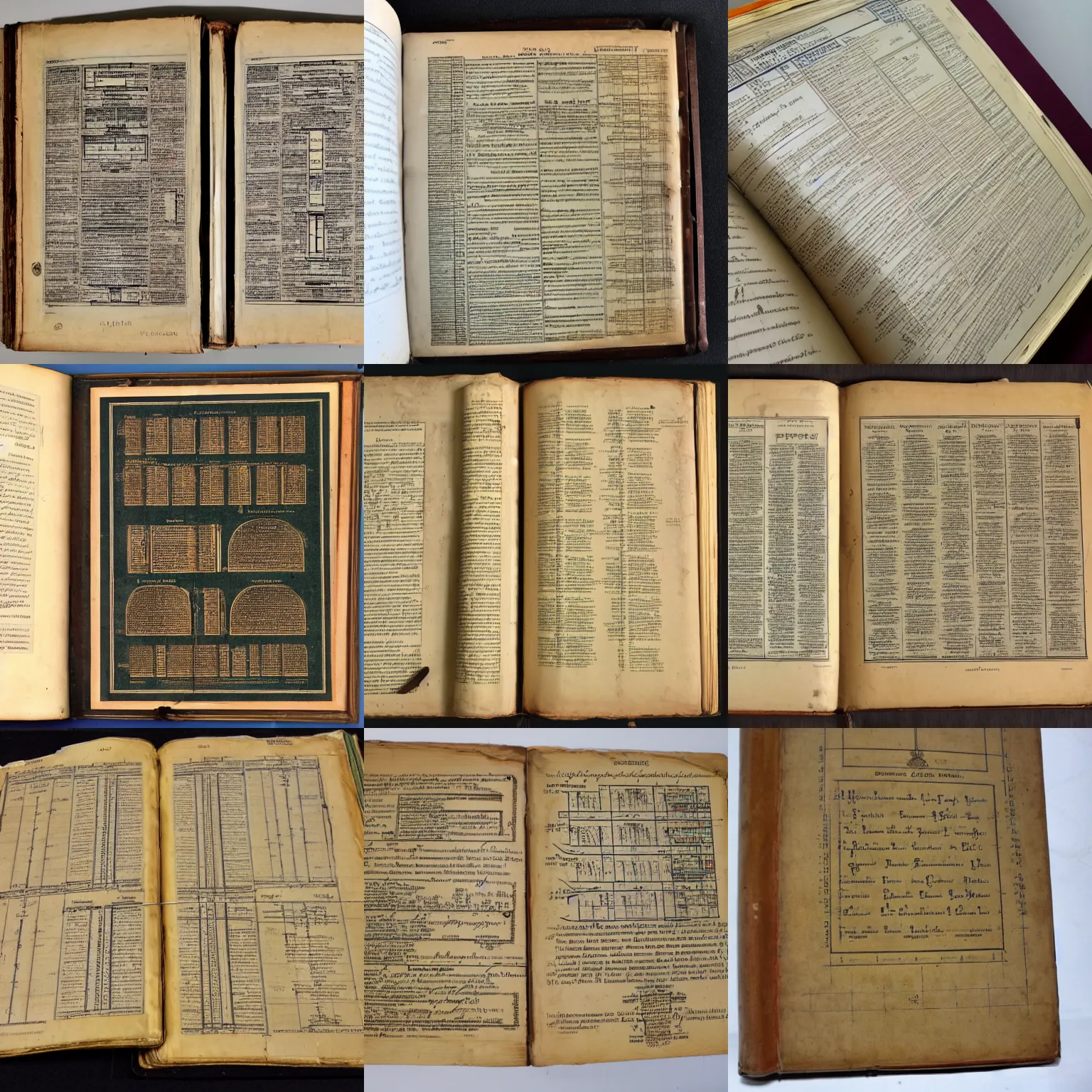 Prompt: Photo of an old medical book, restored work, year 1930, schematics and studies