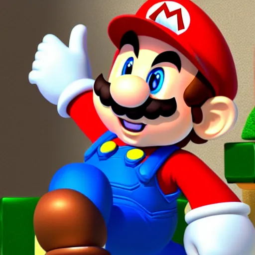 Image similar to super mario, except he's a real life person, photorealistic digital art, 8k