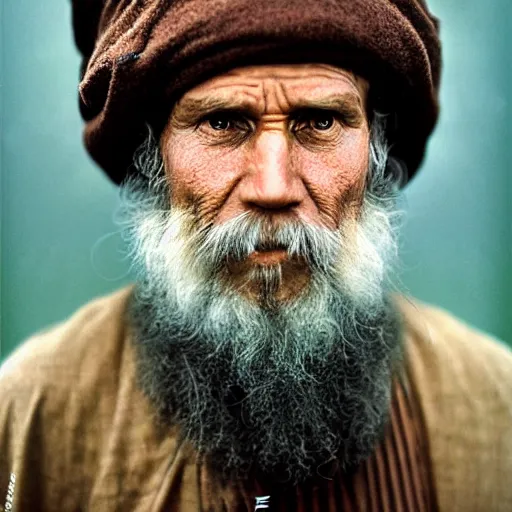 Prompt: portrait ofalso Tolstoy, by Steve McCurry, clean, detailed, award winning