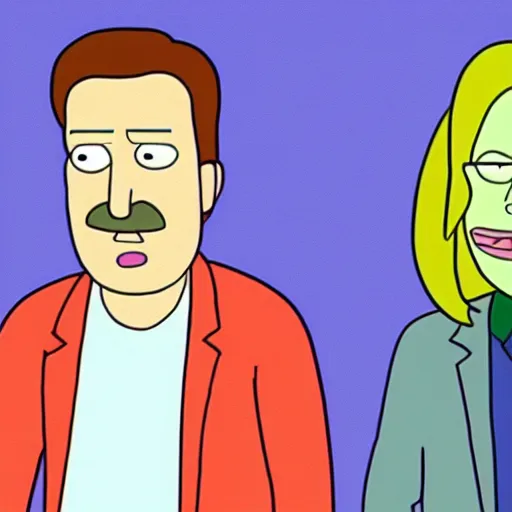 Image similar to mulder and scully from the x - files in rick and morty