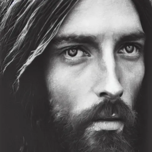 photograph portrait of Jesus Christ, B&W, Vogue | Stable Diffusion ...