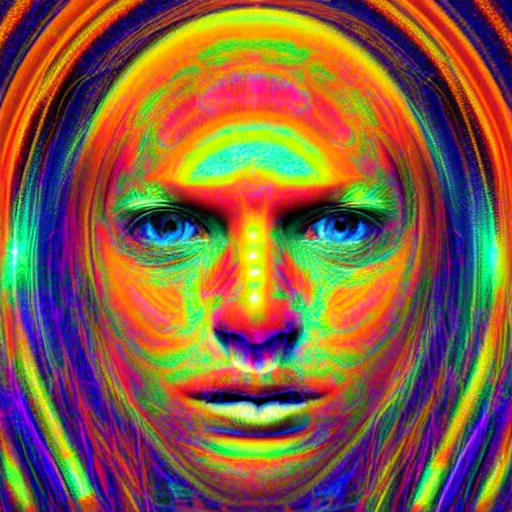 Prompt: a digital image of a face with eyes, digital art by alex grey, instagram contest winner, computer art, glitch art, dystopian art, glitchy