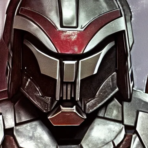 Image similar to a mix between predator and a mandalorian, but it's a predator, presator, predator, symmetrical concept art close up