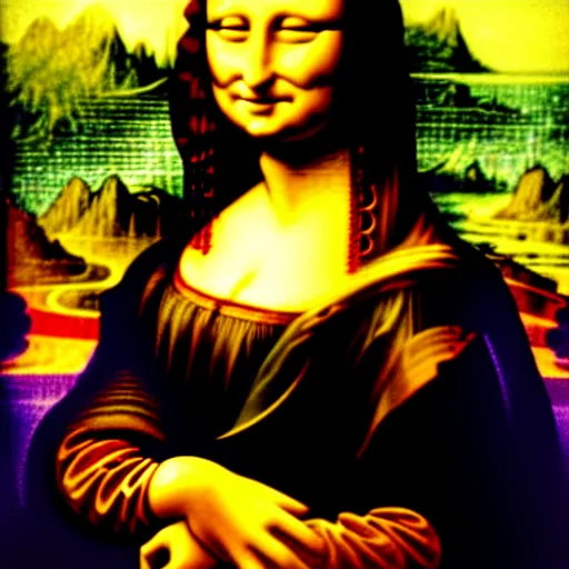 Image similar to mona lisa by lisa frank and jim lee