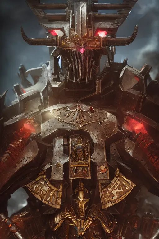 Image similar to queen portrait heros warhammer 4 0 k horus heresy fanart - the primarchs emperor by johannes helgeson animated with vfx concept artist & illustrator global illumination ray tracing hdr fanart arstation zbrush central hardmesh 8 k octane renderer comics stylized