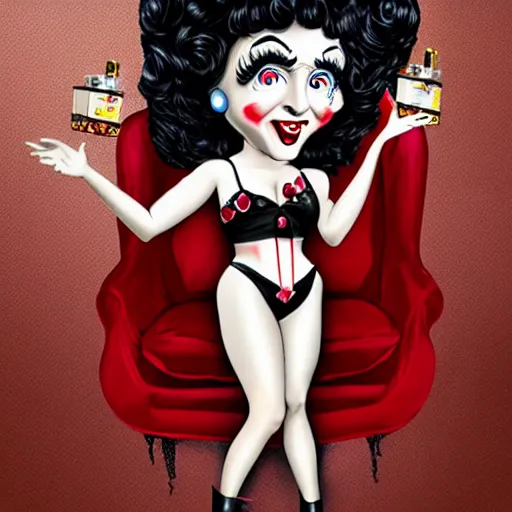 Image similar to dr. Frank n furter as Betty boop