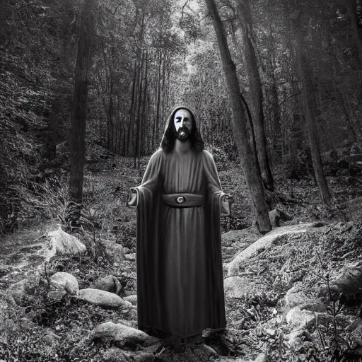 Image similar to trail cam photo of Jesus Christ