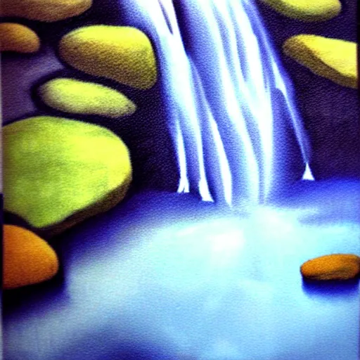 Image similar to zen, waterfall, ink