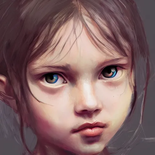 Image similar to artstation young girl, very detailed, , portrait, high contrast