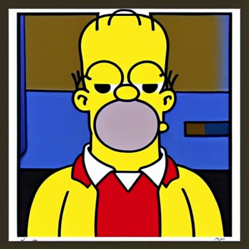 homer simpson thinking, contemporary art print. high | Stable Diffusion ...